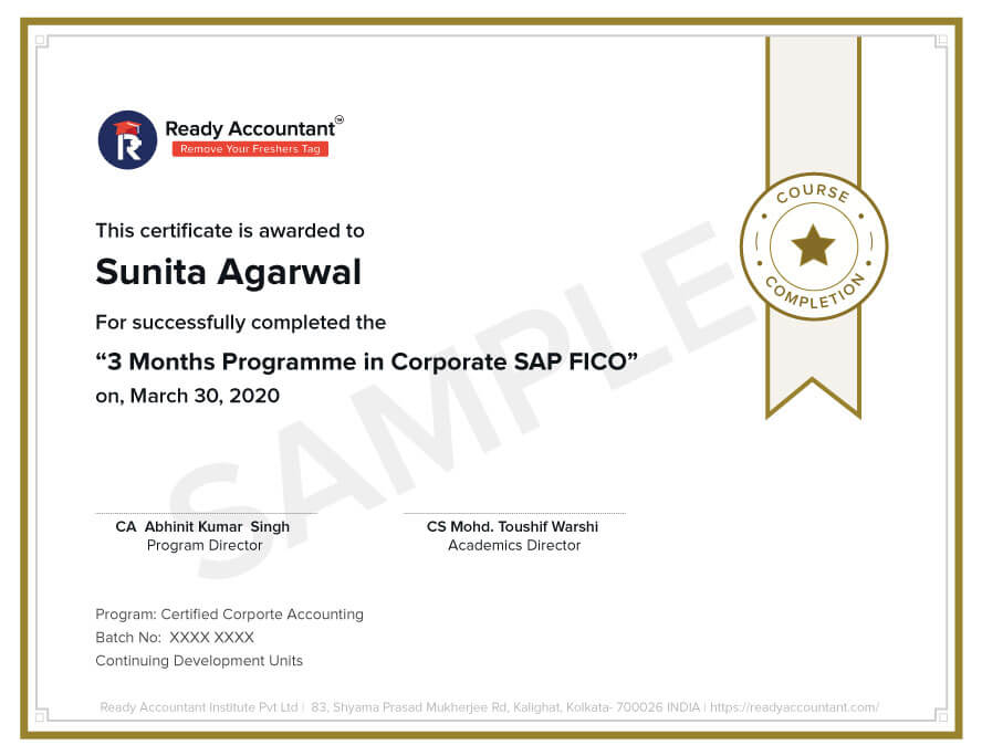 Ready Accountant SAP FICO(Finance & Controlling) certificate